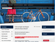 Tablet Screenshot of biciklicentrum.hu